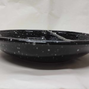 perskirta lėkštė „Sniegelis“ juoda